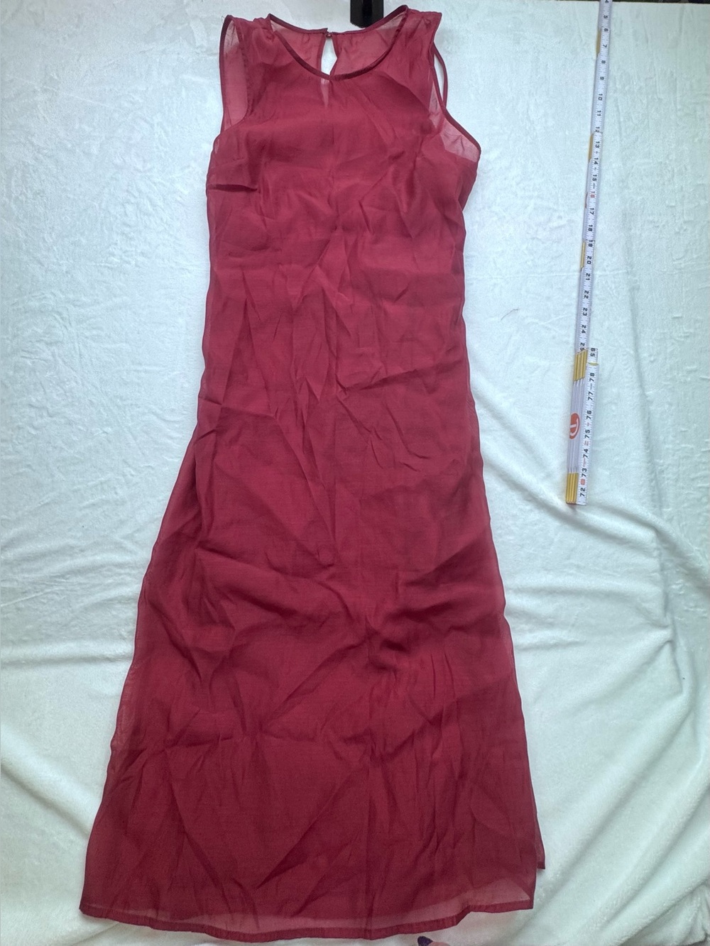 NWT A New Day Wine Sheer Overlay Midi Dress Extra Large XL - Picture 2 of 12